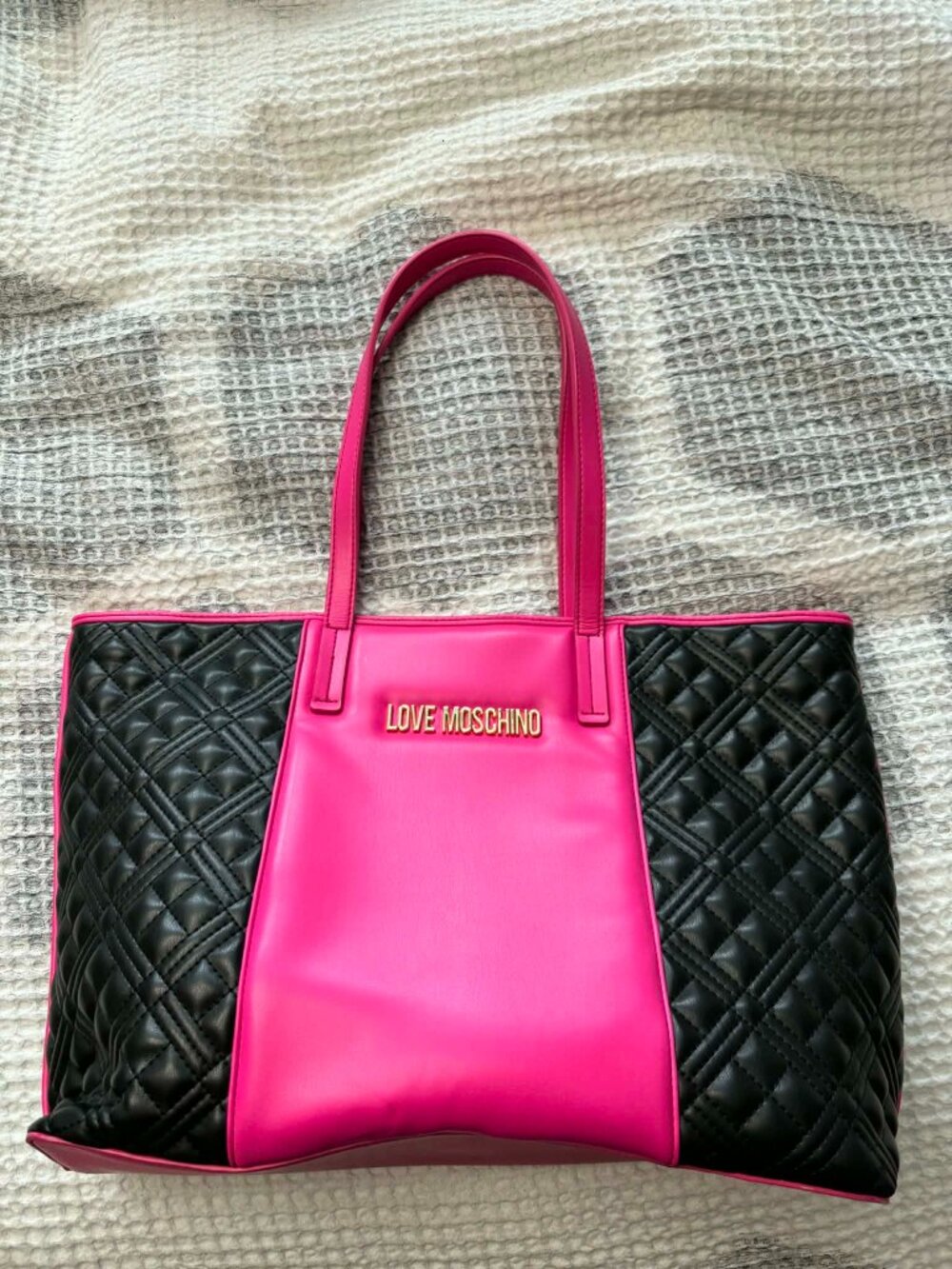 Love Moschino Bag Black and Hot Pink